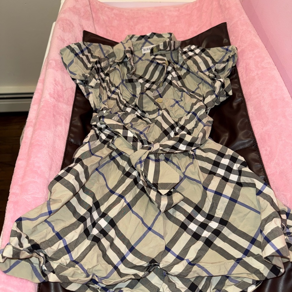 Burberry Kids Checkered Cotton Shirt Dress